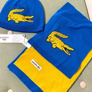 Genuine Lacoste Baby scarf and beanie.  New, with tags.  Super soft!!